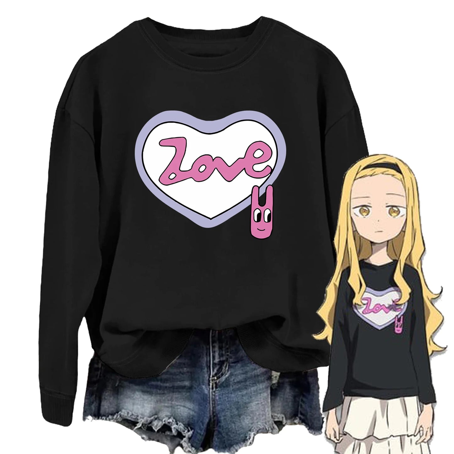 Takopi’s Original Sin Marina Kirarazaka Black Sweatshirt